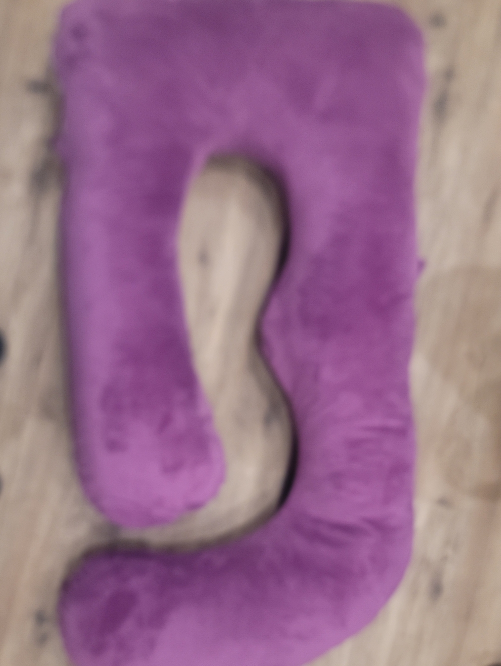 Plush Purple C-Shaped Body Pillow - Support & Comfort
